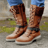 FrostLuxe™ - Botas impermeáveis de cano alto com cadarço