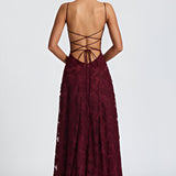 Francisa | Vestido longo de Mulher com corpete de renda