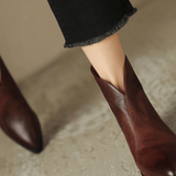Lina - Botas elegantes de tacón de bloco hasta la rodilla para mujer