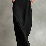 Caterina | Vestido longo preto minimalista para Mulher