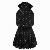 Griselda - Minivestido sem mangas com gola alta e lenço para Mulher