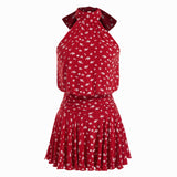 Griselda - Minivestido sem mangas com gola alta e lenço para Mulher