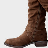 Gloria | Bota de Caña Alta com Detalhe de Malha Trançada