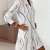 Claudine - Vestido camisa elegante e fluido para Mulher