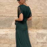 Alondra - Vestido longo de Mulher com estampa floral e decote em V