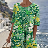 Elena | Vestido midi floral solto e leve para Mulher