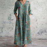 Aisling - Vestido de verão elegante em alta qualidade com padrão floral para Mulher