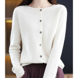 Anna | Suéter feminino de malha com gola redonda em lã merino Reine