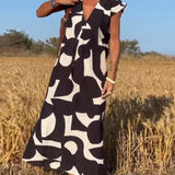 Ellen | Vestido estampado com decote em V para Mulher