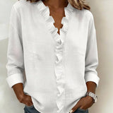 Indie · Blusa de Mulher com volantes e decote em V