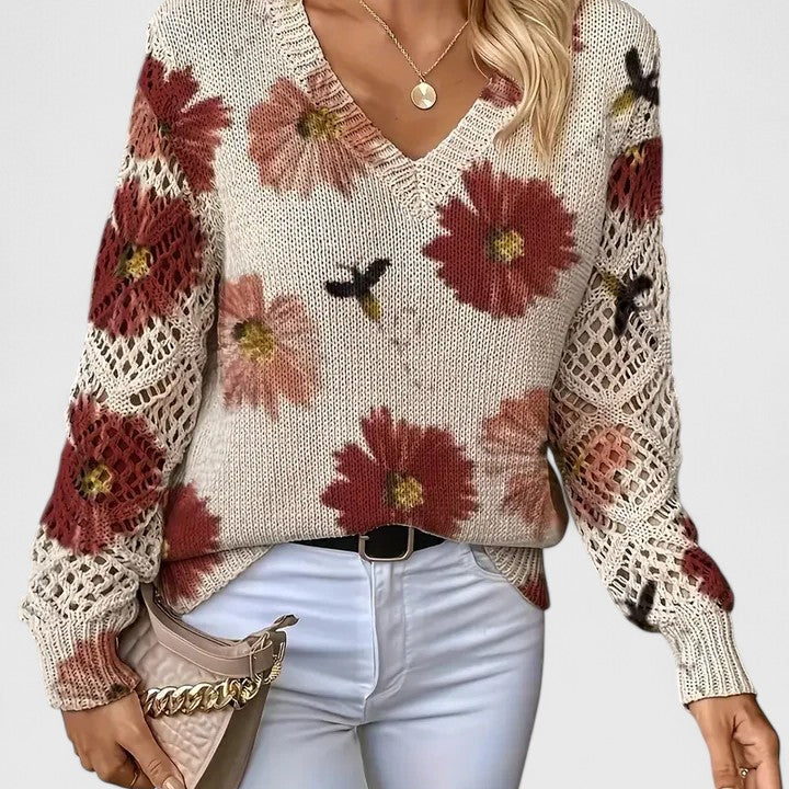 Aurélie | Suéter elegante com estampa floral
