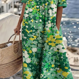 Elena | Vestido midi floral solto e leve para Mulher