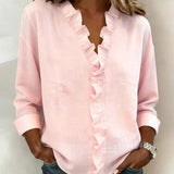 Indie · Blusa de Mulher com volantes e decote em V