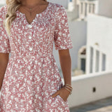 Carmen | Vestido midi floral solto e leve para Mulher