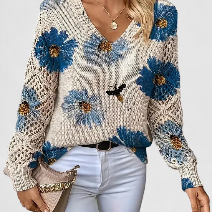 Aurélie | Suéter elegante com estampa floral