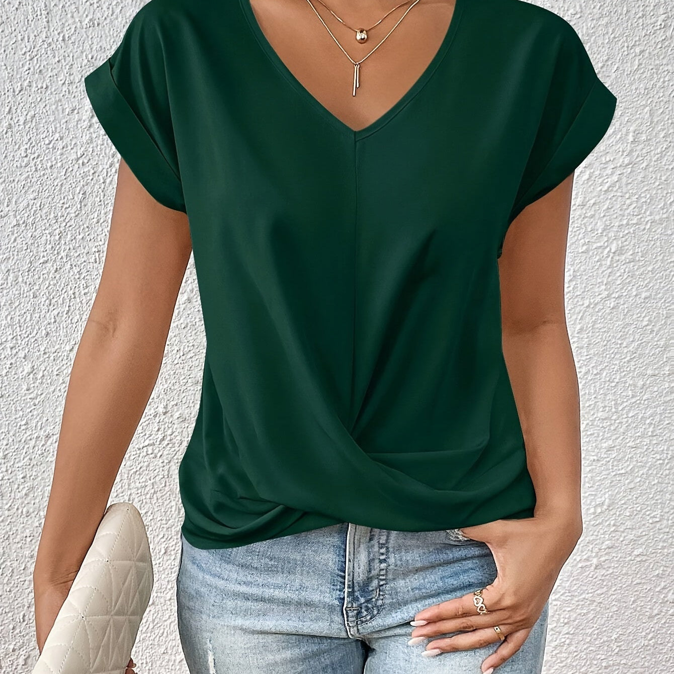 Eloise™ | Camiseta casual com decote em coração
