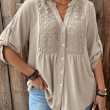 Noor – Blusa com decote em V e botões para Mulher