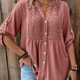 Noor – Blusa com decote em V e botões para Mulher