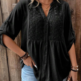 Noor – Blusa com decote em V e botões para Mulher