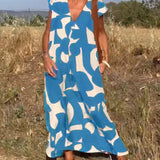 Ellen | Vestido estampado com decote em V para Mulher