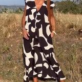 Ellen | Vestido estampado com decote em V para Mulher