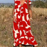 Ellen | Vestido estampado com decote em V para Mulher