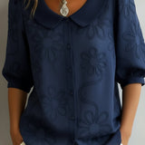 Aurélie — Blusa leve floral elegância natural para Mulher