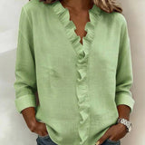 Indie · Blusa de Mulher com volantes e decote em V
