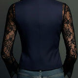 Claudia · Blazer de Mulher Preto com Renda