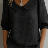 Aurélie — Blusa leve floral elegância natural para Mulher