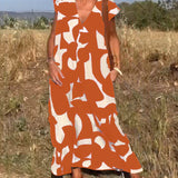 Ellen | Vestido estampado com decote em V para Mulher