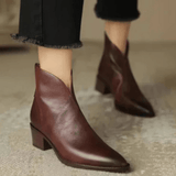 Lina - Botas elegantes de tacón de bloco hasta la rodilla para mujer