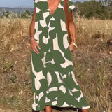 Ellen | Vestido estampado com decote em V para Mulher