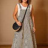 Camille | Vestido Macacão Listrado Casual