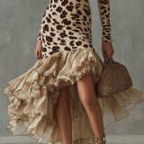 Carmen · Vestido de Mulher com estampado animal e volantes