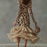 Carmen · Vestido de Mulher com estampado animal e volantes