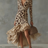 Carmen · Vestido de Mulher com estampado animal e volantes