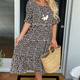 Blythea | Vestido de Muher midi casual com babados