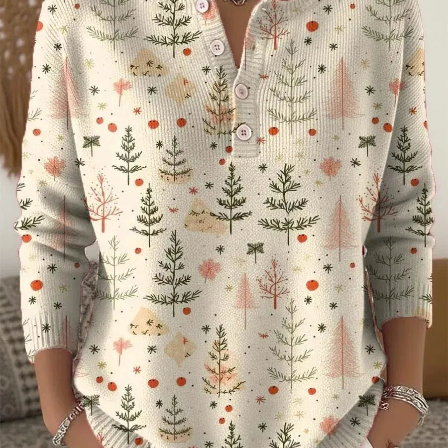 Manon | Camisola de Natal Quente com Estampa Festiva