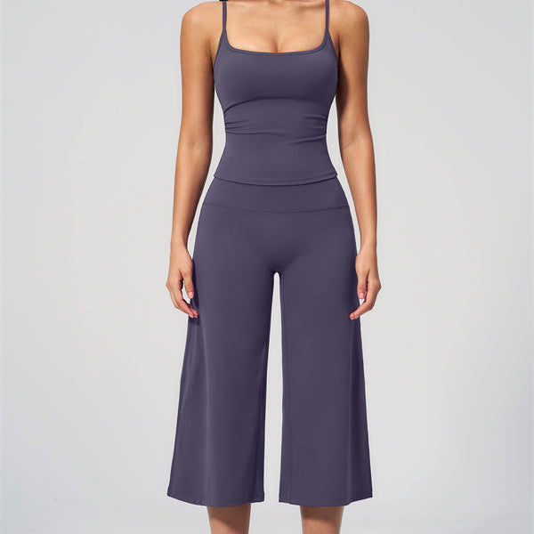 Nexus - Conjunto Completo de Top de Alças e Calções de Perna Larga para Mulher