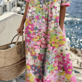 Elena | Vestido midi floral solto e leve para Mulher