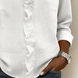 Indie · Blusa de Mulher com volantes e decote em V