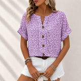 Verna | Blusa elegante com estampa floral para Mulher