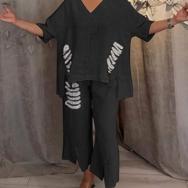 BIANCA | Conjunto de verão de duas peças com elegância sem esforço e conforto fluido para dias ensolarados