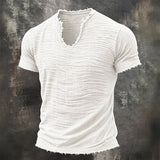 Jairo - Camiseta Vintage de Decote em V para Homem