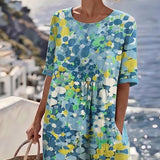 Elena | Vestido midi floral solto e leve para Mulher