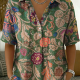 Anna – Blusa com gola e estampado para Mulher