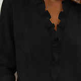 Indie · Blusa de Mulher com volantes e decote em V
