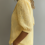 Aurélie — Blusa leve floral elegância natural para Mulher