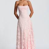 Francisa | Vestido longo de Mulher com corpete de renda
